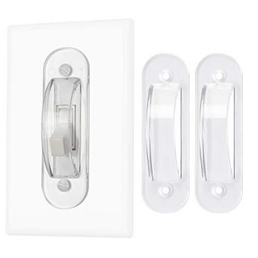 White Switch Plate Cover Guard Keeps Light Switch ON or Off Protects Your Lights or Circuits from Accidentally Being Turned on or Off JSP Manufacturing 